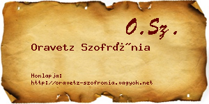 Oravetz Szofrónia névjegykártya